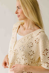 The Natalia Crochet Cardigan in Ivory