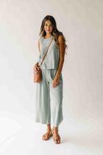 The Riggins Embroidered Pant in Sage