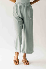The Riggins Embroidered Pant in Sage
