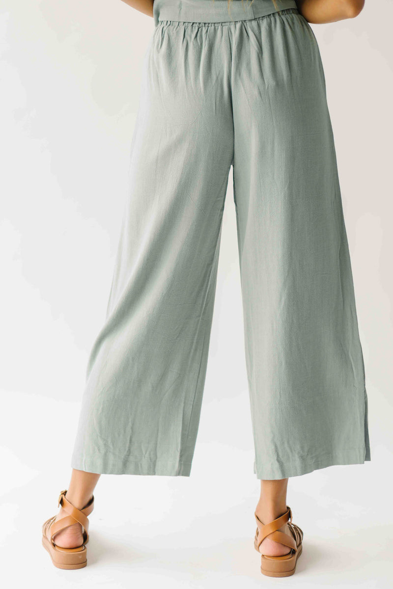 The Riggins Embroidered Pant in Sage