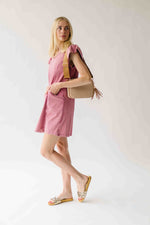 The Alda Mineral Shift Dress in Mauve