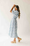 The Katrina Floral Midi Dress in Blue Multi