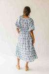 The Katrina Floral Midi Dress in Blue Multi