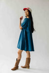 The Etterman Denim Tie Detail Dress in Dark Blue