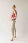 The Brinton Cropped Basic Tank in Coral