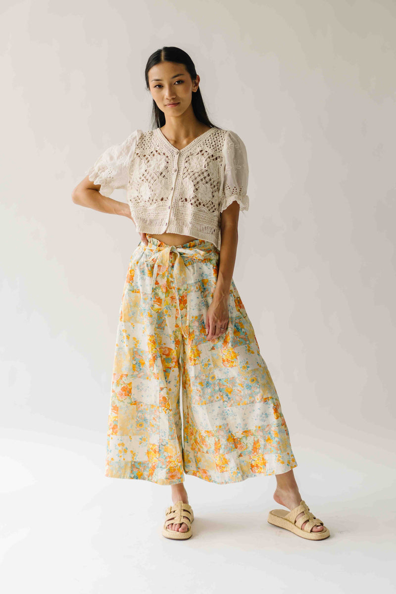 The Rosenberg Wide Leg Floral Pant in Multi