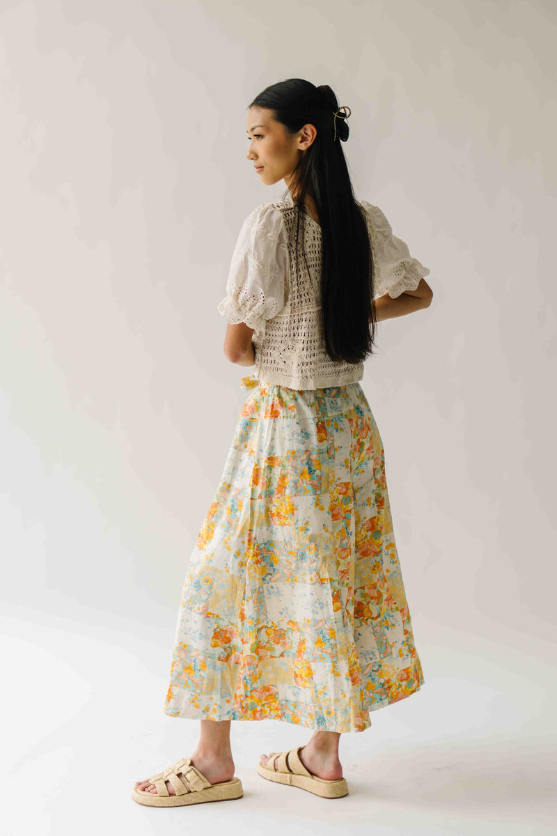The Rosenberg Wide Leg Floral Pant in Multi