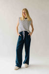 The Karber Striped Tank in Navy + Ivory