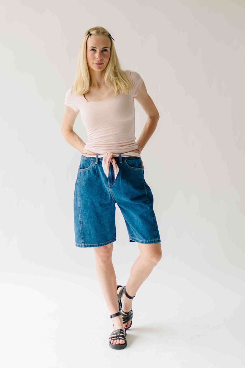 The Adamson Bermuda Short in Denim Blue