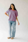 The Kinnisten Stripe French Terry Top in Pink + Green