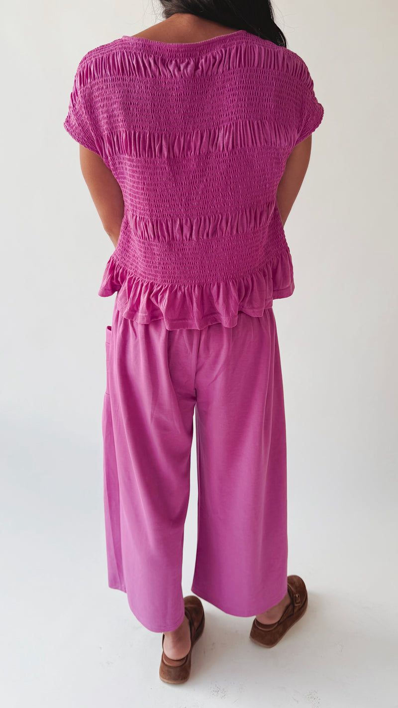 The Ruttinger Smocked Detail Set in Orchid (SHIPS END OF SEPTEMBER)