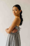The Townes Gingham Tank Dress in White + Black
