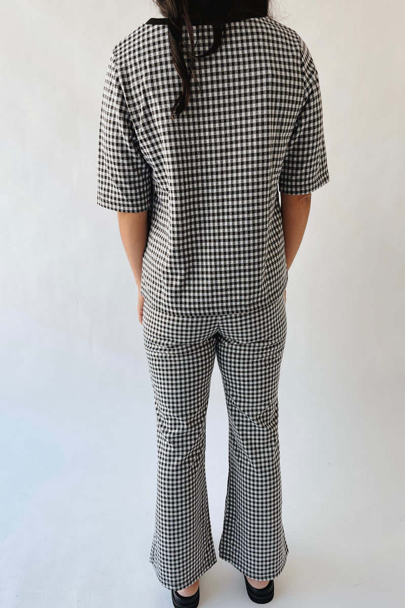 The Greta Gingham Set in Black