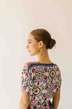 The Falvey Patterned V-Neck Maxi Dress in Multi