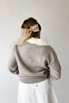 The Rozendal Ruffle Collared Sweater in Heather Grey