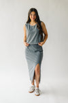 The Parry Knit Tank + Skirt Set in Charcoal