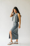 The Parry Knit Tank + Skirt Set in Charcoal