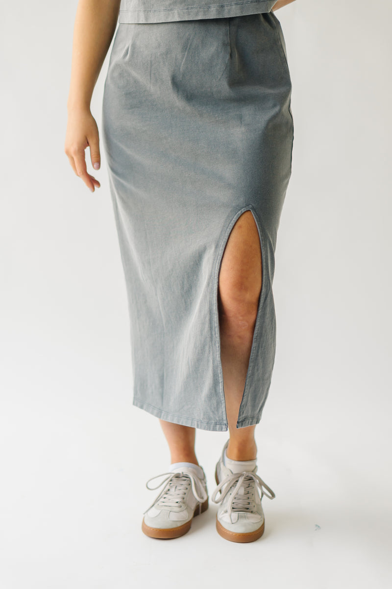 Charcoal gray knit skirt best sale