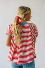 The Gaskins Striped Tee in Red