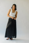 The Reary Pleated Skirt in Black