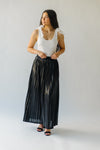 The Reary Pleated Skirt in Black