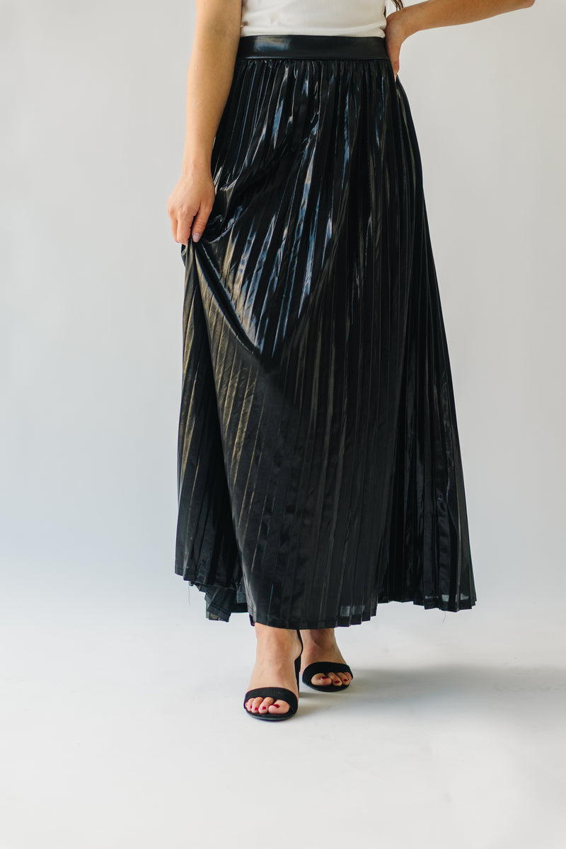 The Reary Pleated Skirt in Black