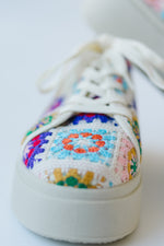 Chinese Laundry: Rambling Crochet Sneaker in Pink Multi