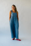 The Troyer Denim Wide Leg Overall in Blue