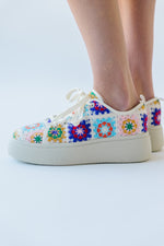 Chinese Laundry: Rambling Crochet Sneaker in Pink Multi