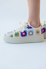 Chinese Laundry: Rambling Crochet Sneaker in Pink Multi