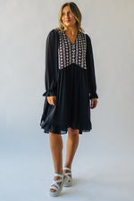 The Koberstein Lace Detail Dress in Black