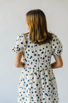 The Brandt Polka Dot Dress in Cream + Navy