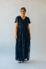 Piper & Scoot: The Theater Detail Maxi Dress in Navy