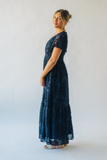 Piper & Scoot: The Theater Detail Maxi Dress in Navy