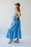 The Aspen Tiered Tank Dress in Light Blue