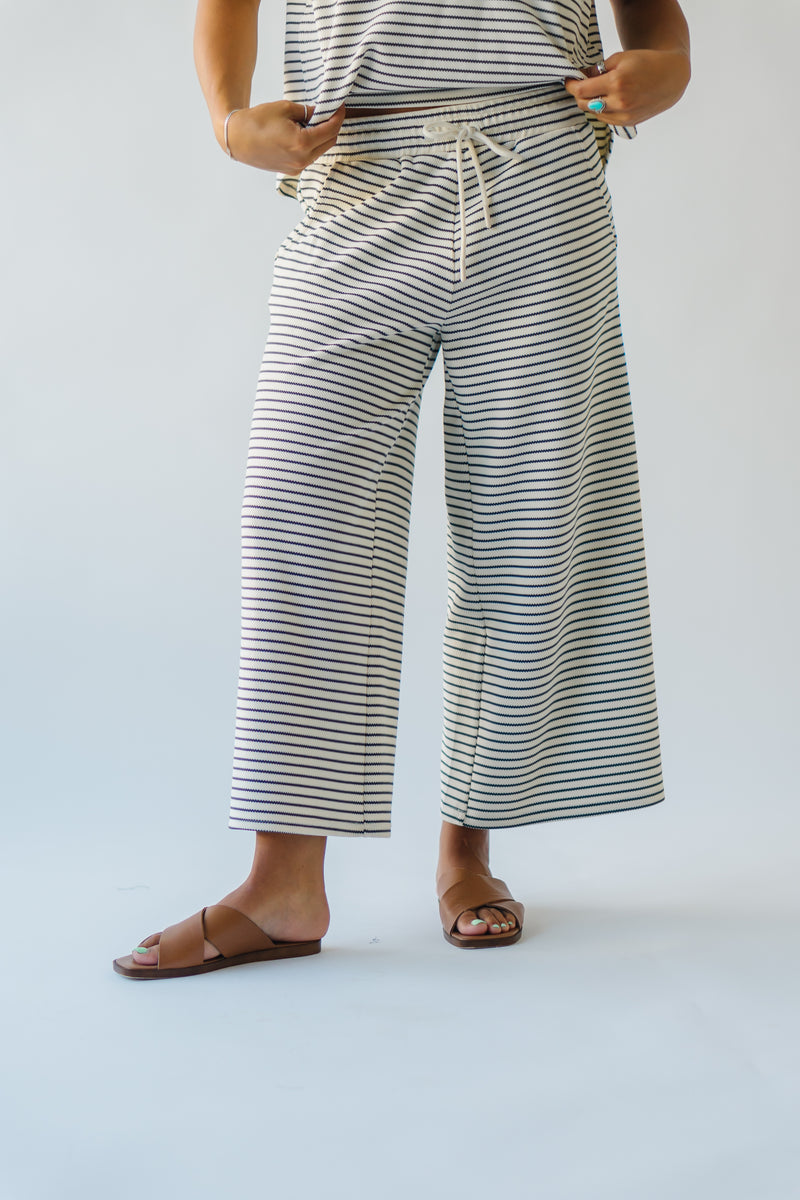 The Weller Striped Set in Ivory + Charcoal