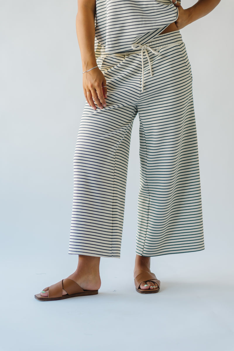 The Weller Striped Set in Ivory + Charcoal