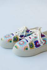 Chinese Laundry: Rambling Crochet Sneaker in Pink Multi