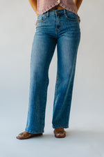 The Hoppins Wide Leg Jean in Medium Indigo