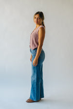 The Hoppins Wide Leg Jean in Medium Indigo