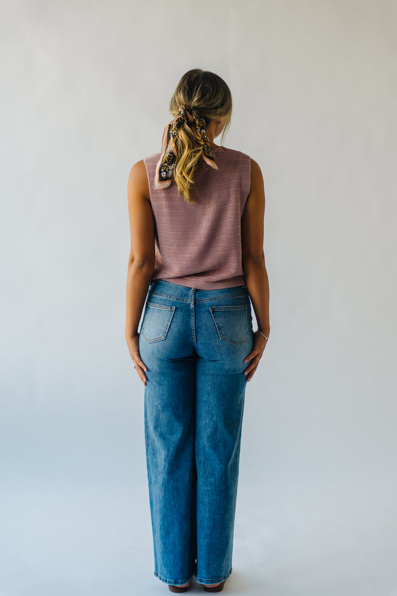 The Hoppins Wide Leg Jean in Medium Indigo