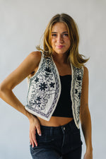 The Radovich Embroidered Vest In Cream