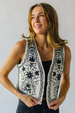 The Radovich Embroidered Vest In Cream