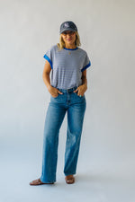 The Pollack Striped Tee in Royal Blue