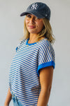 The Pollack Striped Tee in Royal Blue