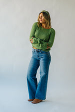 The Lapira Textured Sweater in Lime Green