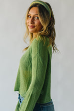 The Lapira Textured Sweater in Lime Green