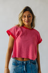 The Pollack Striped Tee in Pink