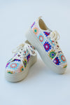 Chinese Laundry: Rambling Crochet Sneaker in Pink Multi