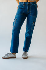 The Tyree Cargo Denim Jean in Dark Blue